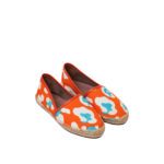 RED VALENTINO ESPADRILLES ORANGE SIZE 35
