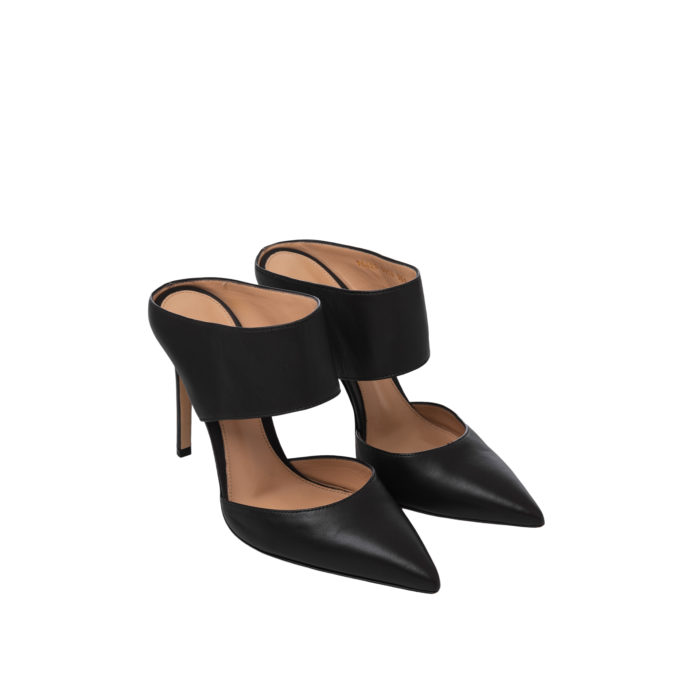 GIANVITTO ROSSI SANDAL HEELS 10CM IN BLACK SIZE 35,5 - Image 1