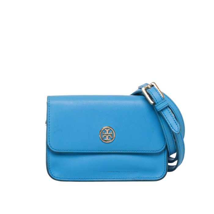 TORY BURCH ROBINSON MINI CROSSBODY BAG BLUE - Image 1