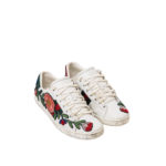 GUCCI FLORAL ACE SNEAKERS WHITE SZ 38