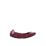 TOD’S BOW SCRUNCH BALLET GOMMINO RED FLAT SHOES SIZE 35,5 - Image 2