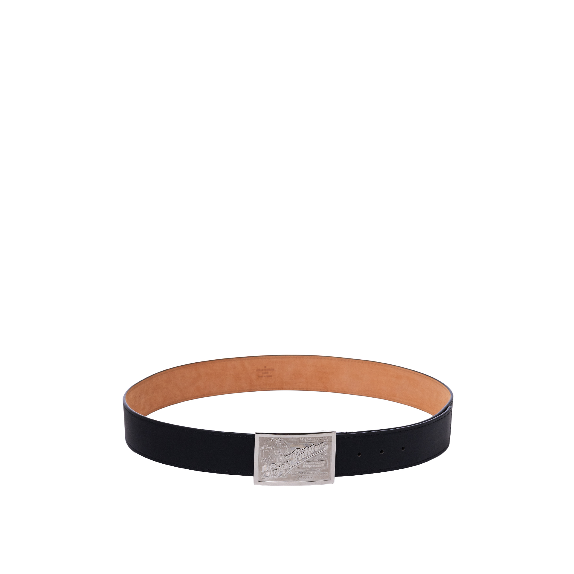 2 LOUIS VUITTON LV MEN CEINTURE BLACK BELT 45MM SIZE 110 - Image 1