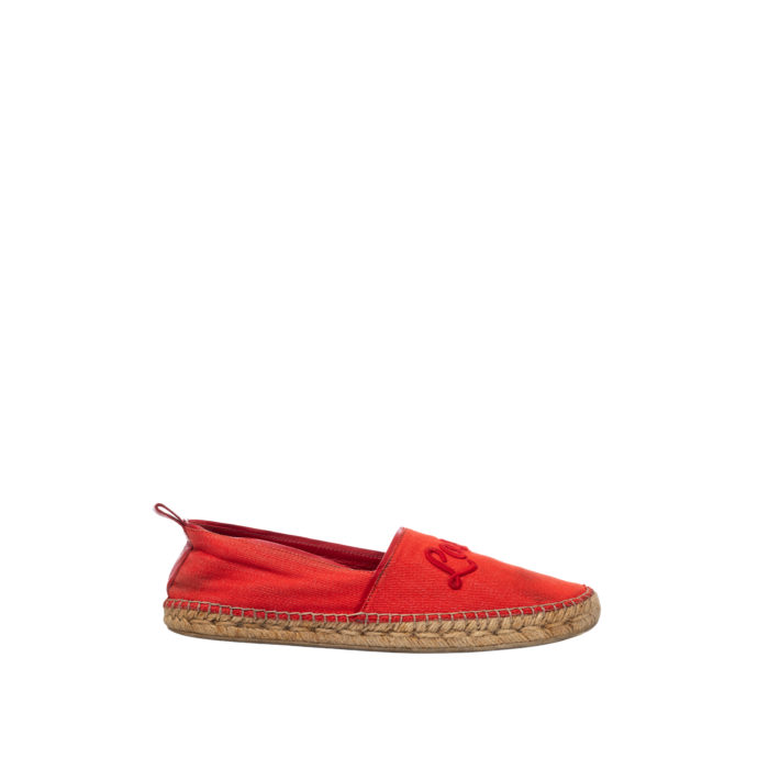 LOUIS VUITTON ORANGE CANVAS WATERFALL ESPADRILLES LOAFERS SIZE 38,5 - Image 2