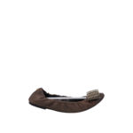 LOUIS VUITTON BROWN SUEDE BOW DETAIL SCRUNCH BALLERINA FLATS SIZE 38,5 - Image 2