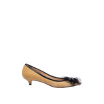 RED VALENTINO LACE PUMP SHOES BEIGE BLACK HEELS 3CM SIZE 38,5 - Image 2