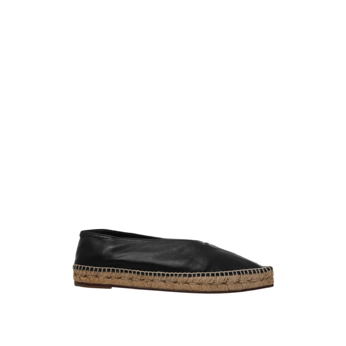CELINE BLACK LEATHER BABOUCHE V CUT ESPADRILLES SIZE 38 - Image 2
