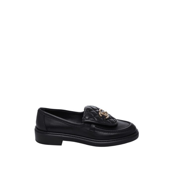 NBU CHANEL CC QUILTED LOAFERS CLASSIC IN BLACK SIZE 35,5 - Image 2