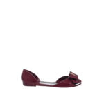 SALVATORE FERRAGAMO BARBADOS JELLY FLAT IN BURGUNDY SIZE 8 - Image 2