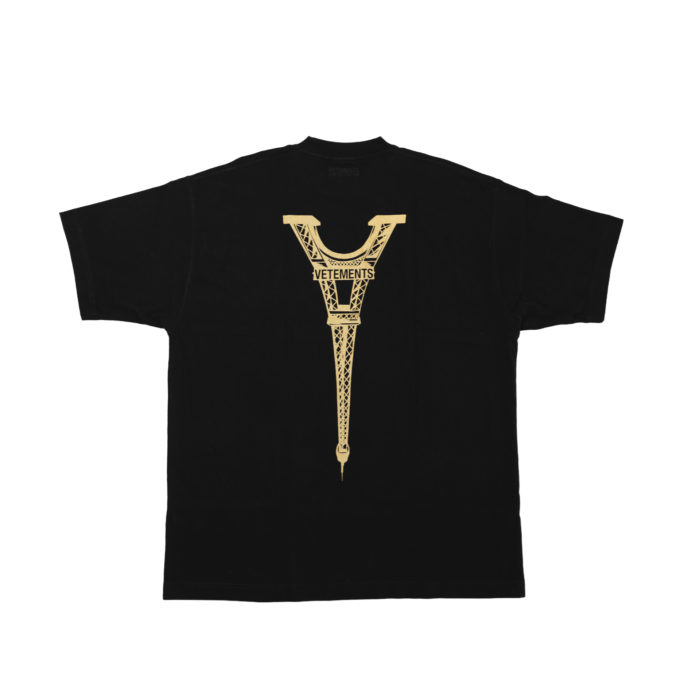 VETEMENTS EIFFEL PARIS TOWER LOGO UNISEX BLACK SIZE XS - Image 2