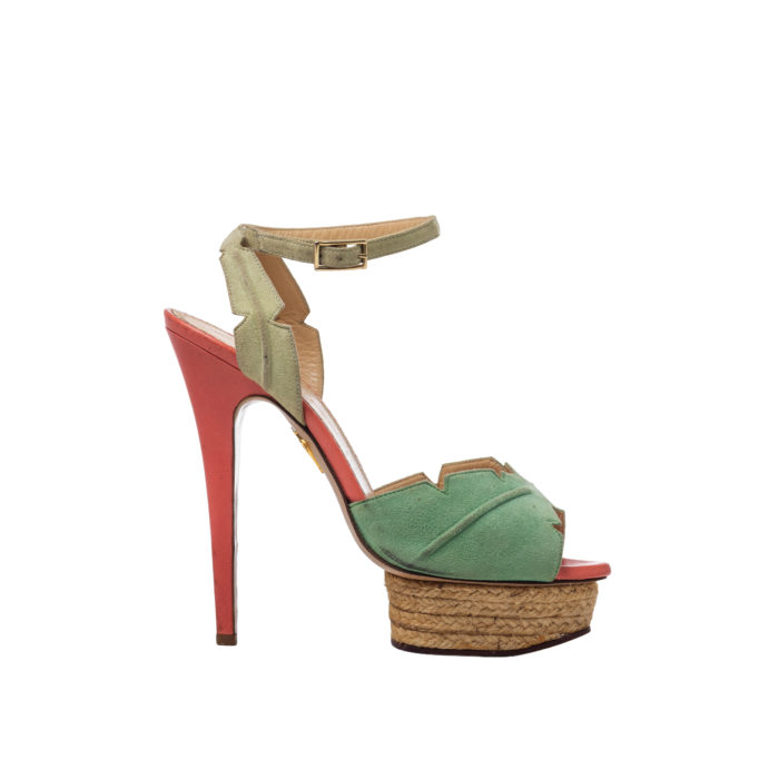 CHARLOTTE OLYMPIA ISLA VERDE CORALLO 14 CM SIZE 39 - Image 2