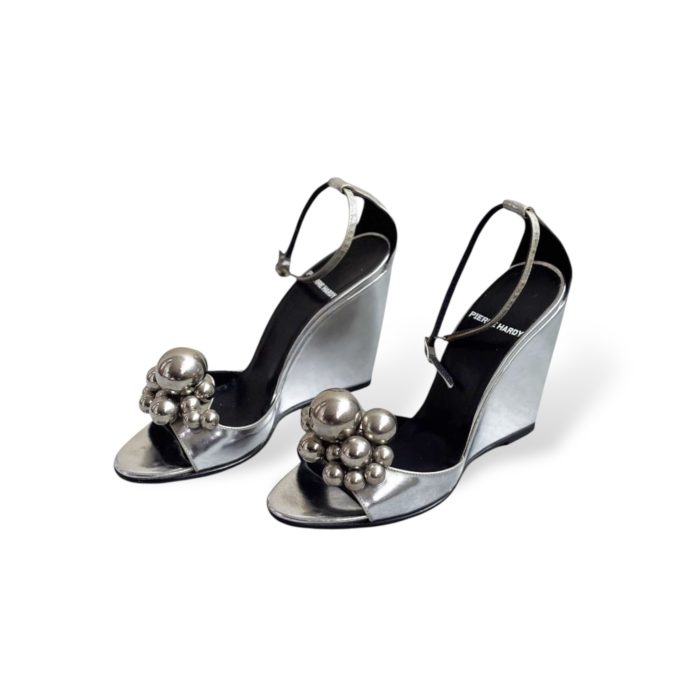 PIERRE HARDY CHROME SILVER WEDGES 10 CM SIZE 37,5 (INSOLE 24CM) - Image 1